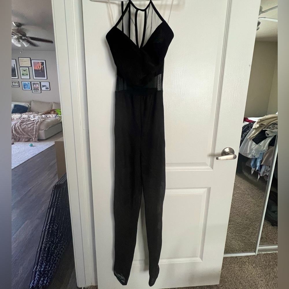 Black bodycon jumpsuit